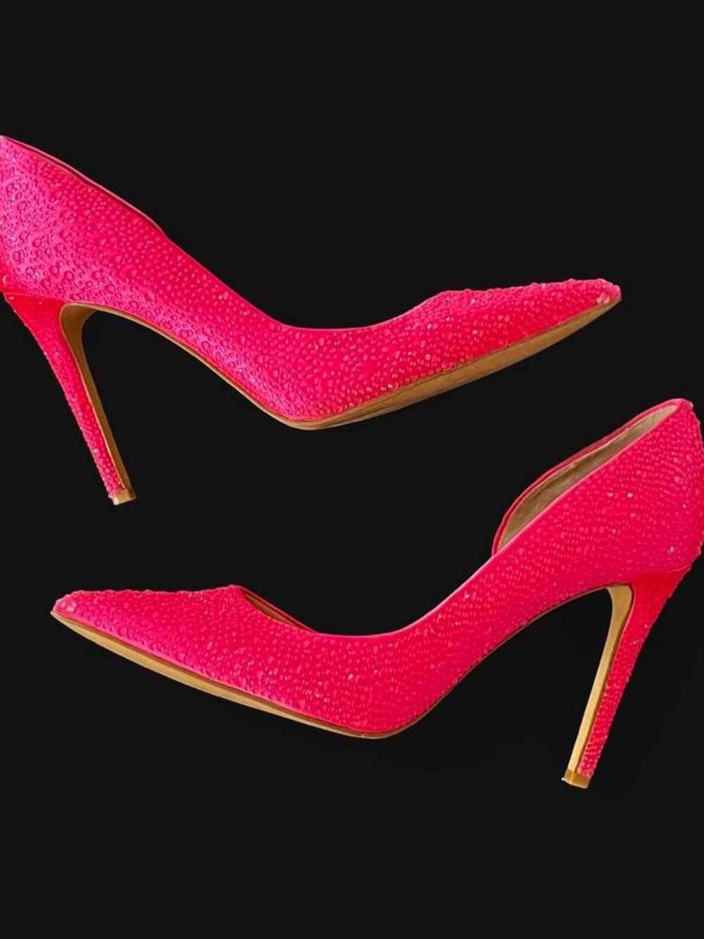 INC International Concepts Neon Pink Crystal Pointed-Toe Stiletto Pumps